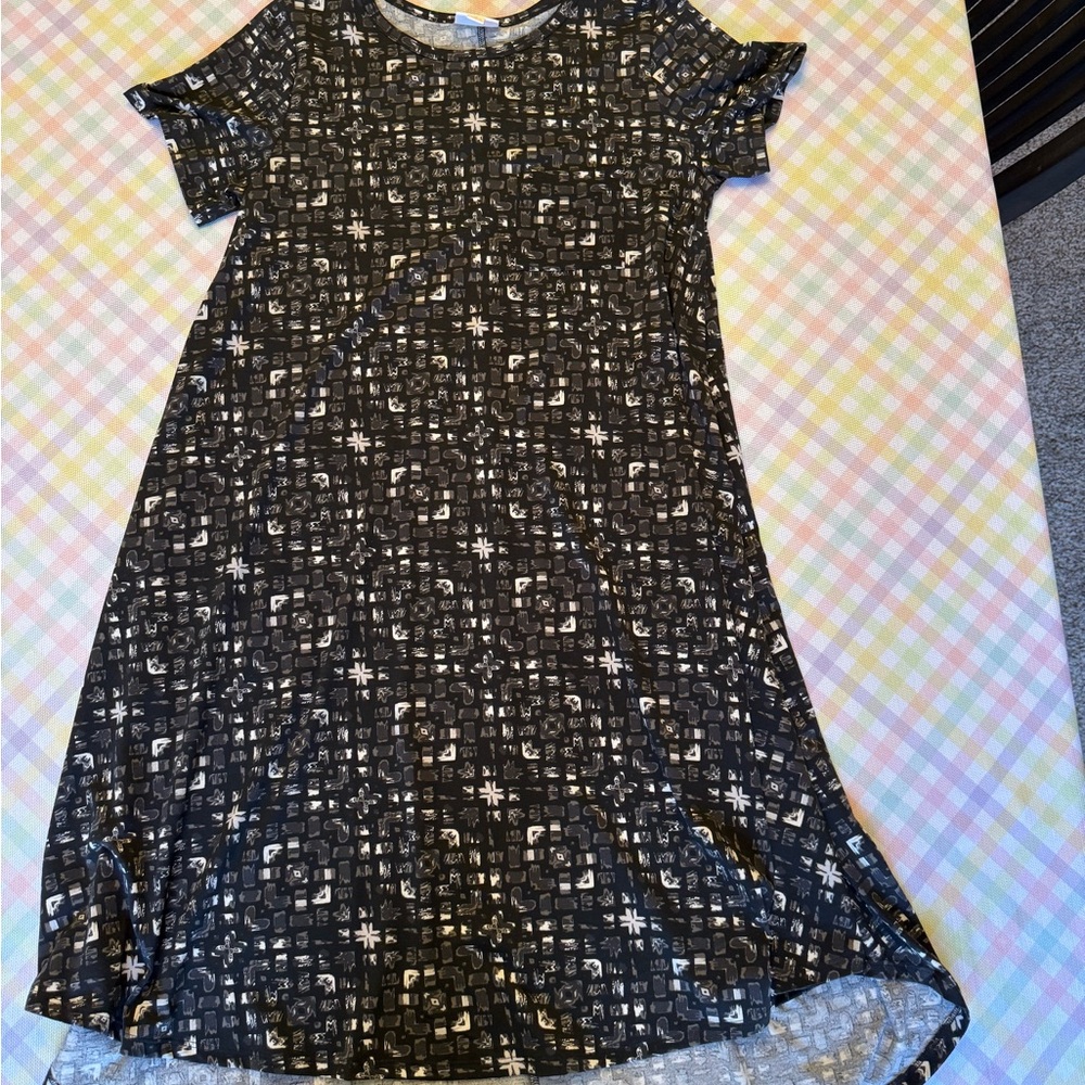 LuLaRoe Black and White High Low Dress